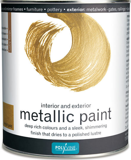 Polyvine Metallic Paint Vopsea Deco Acrilic aur antic 500ml