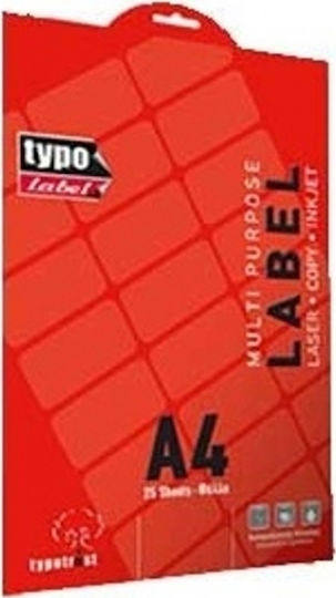 Typotrust 525 Αυτοκόλλητες Ετικέτες Α4 Ορθογώνιες 63.3x38.1mm