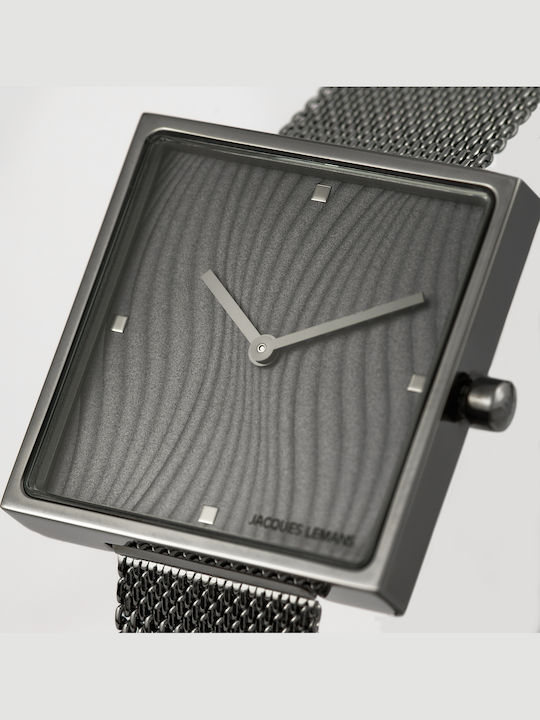 Jacques Lemans Design Collection Дамски Часовник 30мм Кварцов с Черна Метална Верижка