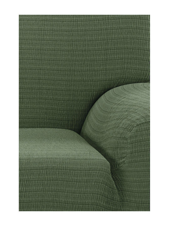 Mc Decor Akari Clam Elastic Cover for Two Seater Sofa Green 1pcs