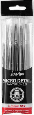 Angelus Micro Detail Round Paint Brush Set 5pcs