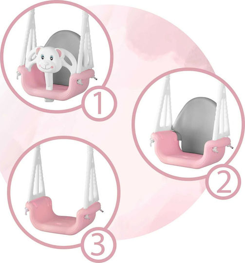 Ricokids Plastic with Protector Swing Bear for 6+ months Pink