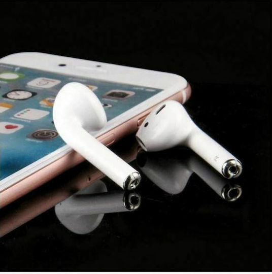 Ezra TWS-09 Earbud Bluetooth Handsfree Ακουστικά με Θήκη Φόρτισης Λευκά