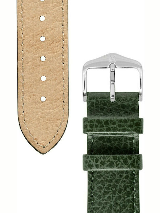 Hirsch Kansas Long Δερμάτινο Λουράκι Πράσινο 22mm