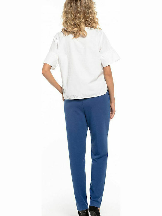 Tessita Women's Cotton Trousers Blue