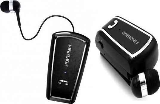 Fineblue F-V3 In-ear Bluetooth Handsfree Ακουστικό Πέτου Μαύρο
