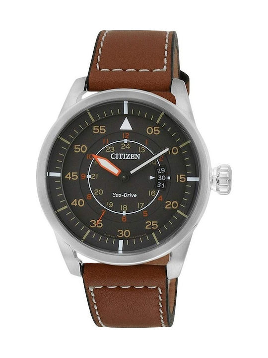 Citizen Uhr Eco - Antrieb mit Braun Lederarmband