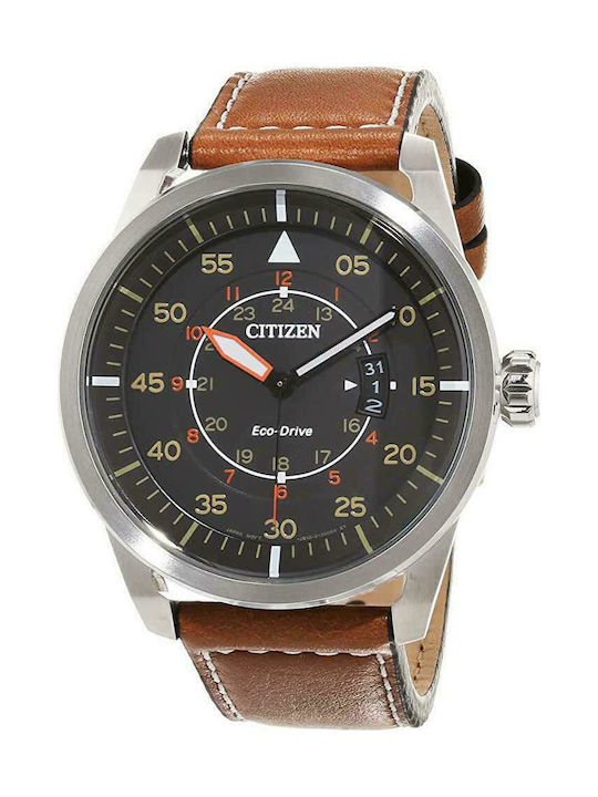 Citizen Uhr Eco - Antrieb mit Braun Lederarmband