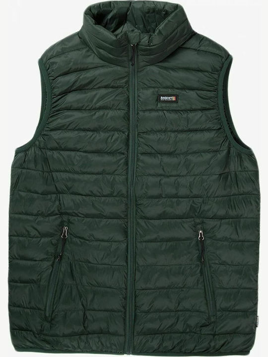 Men's Puffer Winter Green Sleeveless Jacket