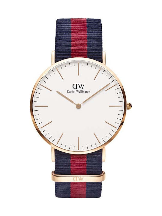 Daniel Wellington Classic Oxford Ανδρικό Ρολόι 40mm Μπαταρίας με Υφασμάτινο Λουράκι