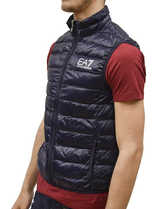 Sleeveless Winter Jacket Puffer Navy Blue