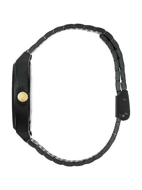 Nixon Ανδρικό Ρολόι 37mm Μπαταρίας με Μαύρο Μεταλλικό Μπρασελέ