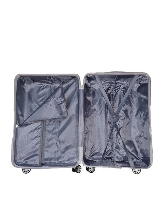 Ormi ESH312 Medium Travel Suitcase Hard Blue with 4 Wheels Height 64cm