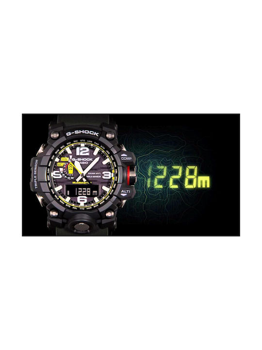 Casio G-Shock Master of G-Land Mudmaster Watch Chronograph Solar with Green Rubber Strap
