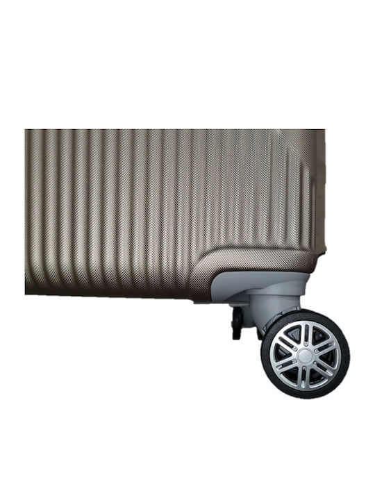 Ormi ESH312 Medium Travel Suitcase Hard Gold with 4 Wheels Height 64cm