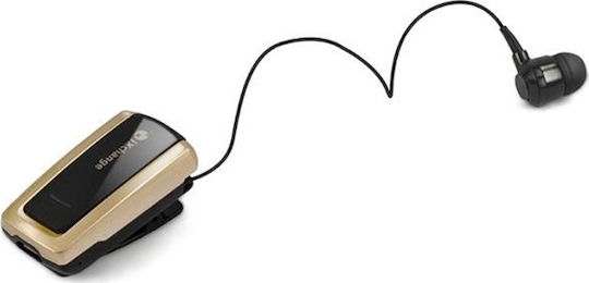 iXchange UA-28 In-ear Bluetooth Handsfree Ακουστικό Πέτου Χρυσό
