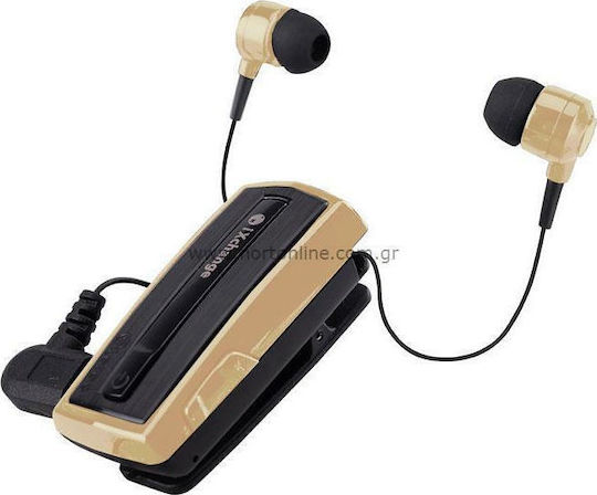 iXchange UA-28 In-ear Bluetooth Handsfree Ακουστικό Πέτου Χρυσό