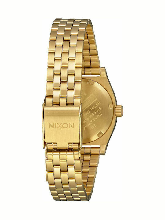 Nixon Damen Uhr mit Gold Metallarmband