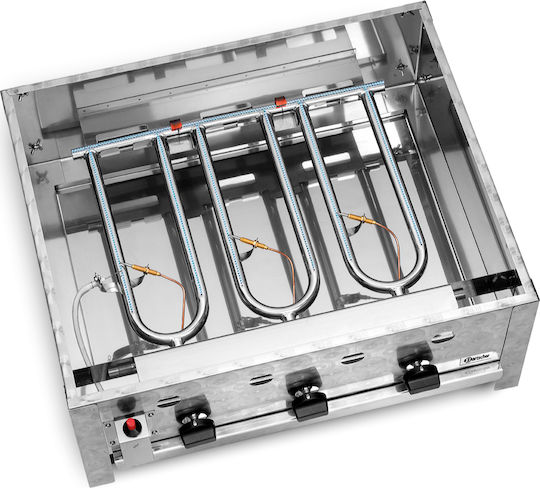 Bartscher TB1000R Grill LPG 10kW with Dimensions 54x68.5x27.4cm