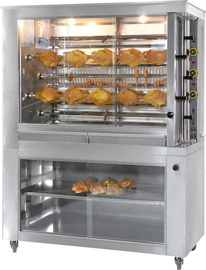 Sergas KE5 Elektrische Hähnchen Rottisserie Grill 10kW mit Abmessungen 64x145x108cm