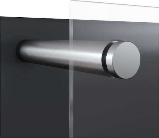 Kratki Glass Επιτοίχιο Τζάκι Βιοαιθανόλης Εσωτερικού Χώρου Μαύρο 40x14.9x50cm