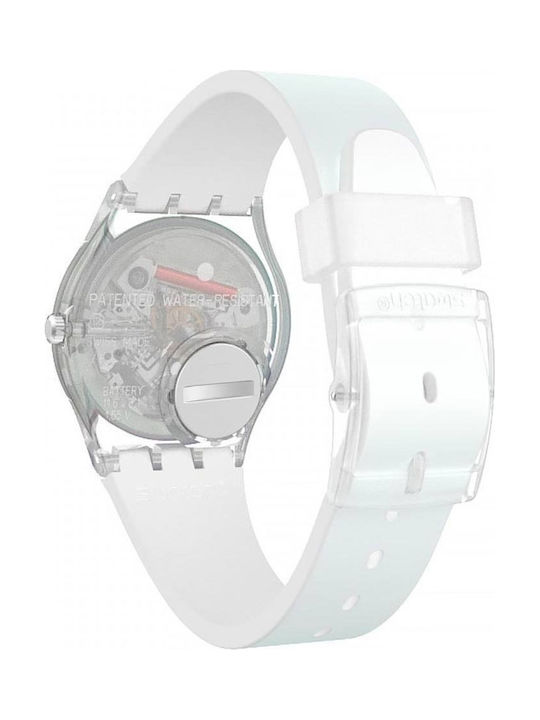 Women's Watch with Blue Rubber Strap