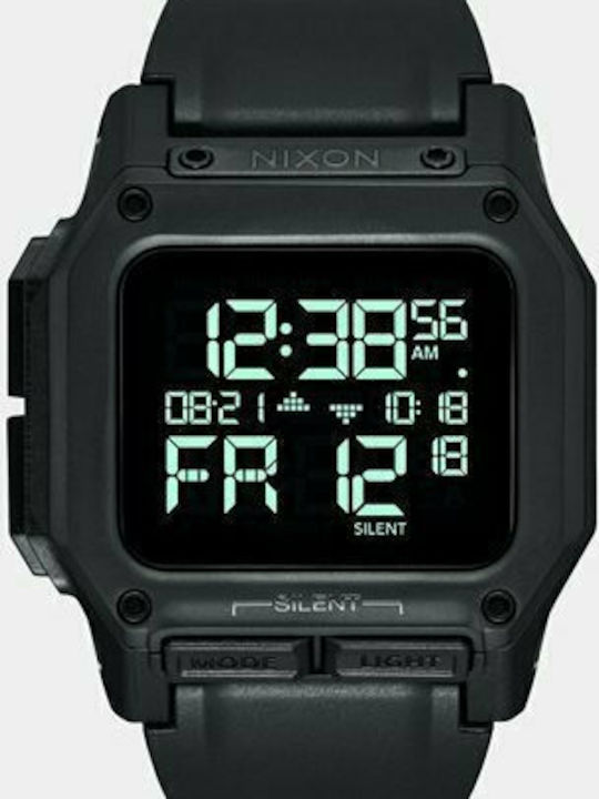 Nixon Regulus Ψηφιακό Ανδρικό Ρολόι 46mm Μπαταρίας με Μαύρο Καουτσούκ Λουράκι