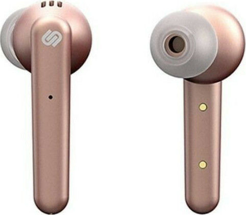 Urbanista Paris In-ear Bluetooth Handsfree Ακουστικά με Θήκη Φόρτισης Ροζ Χρυσά