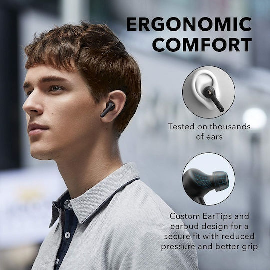 Soundcore by Anker Life Note In-ear Bluetooth Handsfree Ακουστικά με Αντοχή στον Ιδρώτα και Θήκη Φόρτισης Μαύρα
