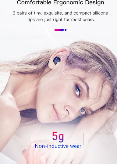 Awei T13 In-ear Bluetooth Handsfree Ακουστικά με Θήκη Φόρτισης Μαύρα
