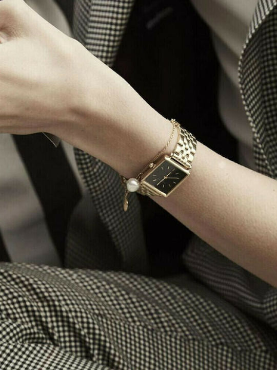 Rosefield Mini Boxy Steel Watch with Battery Mechanism Rosefield Mini Boxy Steel Watch with Battery Mechanism