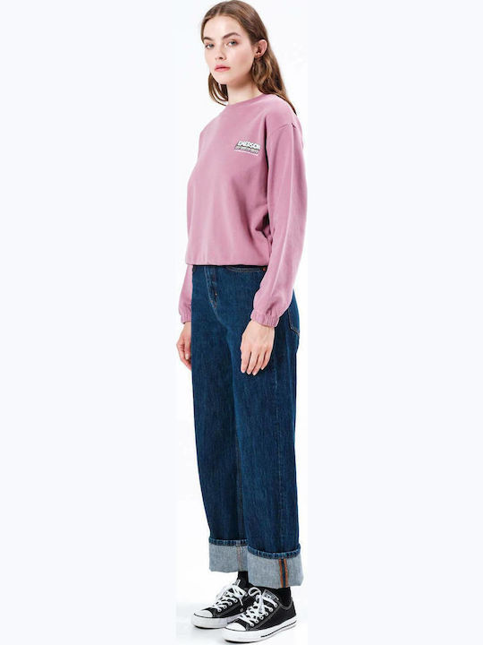 Cropped Women's Sweatshirt Dusty Rose
