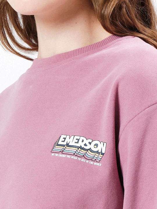 Cropped Women's Sweatshirt Dusty Rose