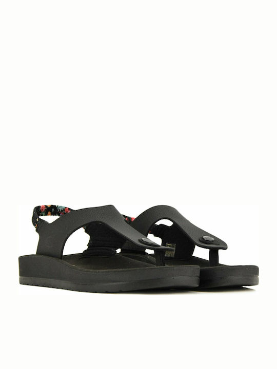 Ella Women's Flat Sandals Anatomic in Black Color
