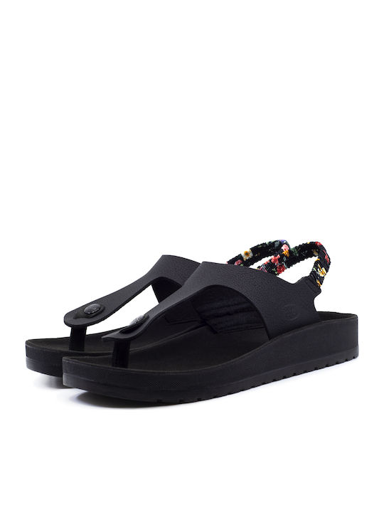 Ella Women's Flat Sandals Anatomic in Black Color