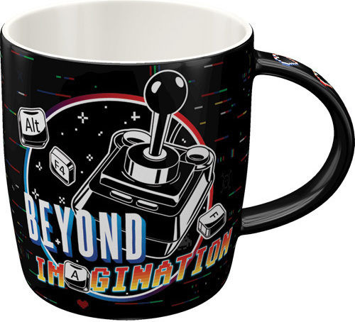 Nostalgic Art Achtung Gaming Beyond Imagination Чаша Керамично Черен