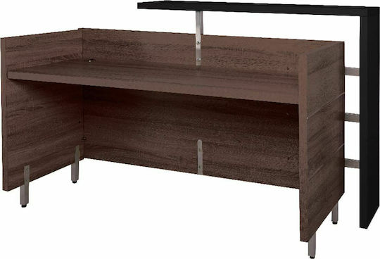 Woodwell Proline Επαγγελματικό Γραφείο Υποδοχής Καρυδί Π180xΒ75xΥ110cm