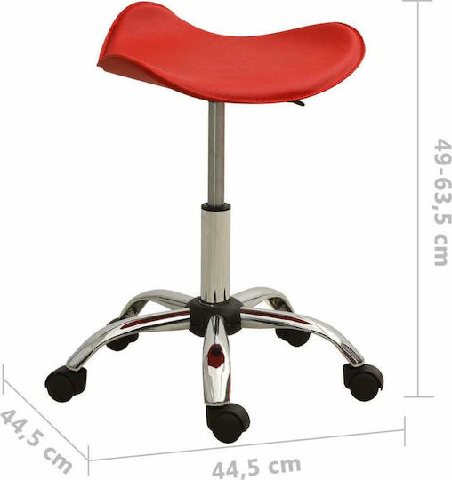 vidaXL Scaun Cu Roți 49cm Roșu
