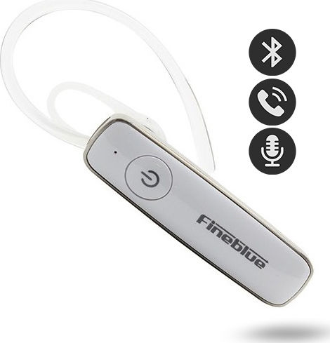 Fineblue F515 Earbud Bluetooth Handsfree Ακουστικό Λευκό