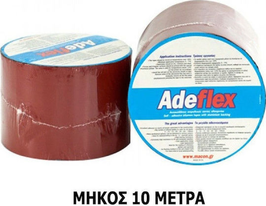 Macon Self-adhesive Asphalt Tapes 30cm x 10m Terracotta Red Bituminous Tape with Aluminum Coating