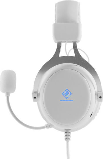 Deltaco WH85 Über Ohr Gaming-Headset mit Verbindung 2x3,5mm Weiß
