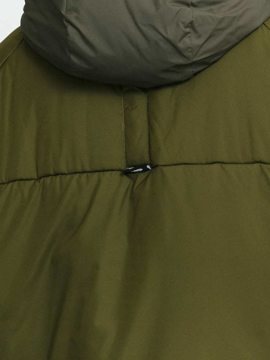 Sportswear Therma Fit Legacy Χειμωνιάτικο Μπουφάν Χακί