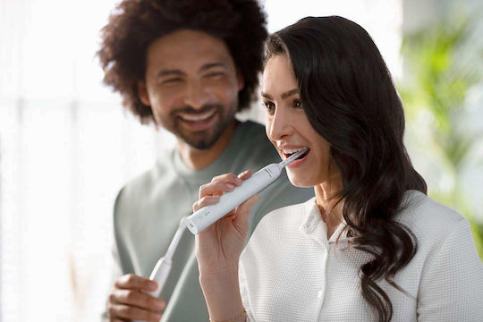 Philips Sonicare 3100 Elektrische Zahnbürste mit Timer und Drucksensor Weiß