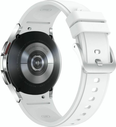 Samsung Galaxy Watch4 Classic Bluetooth 4G Неръждаема стомана 42мм Водоустойчив с eSIM и Пулсомер (Silver)