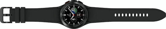 Samsung Galaxy Watch4 Classic Bluetooth Stainless Steel 42mm Αδιάβροχο με eSIM και Παλμογράφο (Black)