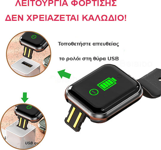 D13 54mm Smartwatch with Heart Rate Monitor (Black)