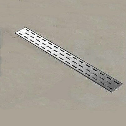 Tema Stainless Steel Channel Floor with Output 50mm and Size 80x11.5cm Silver Rain