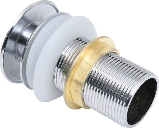 vidaXL Cupru Supapă Chiuveta cu Preaplin, Ieșire 40mm și Dimensiune 6.4x6.4cm Argintiu