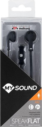 Meliconi Speak Flat Earbuds Handsfree με Βύσμα 3.5mm Μαύρο