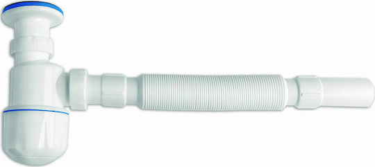 Viospiral Plastic Siphon Sink Flexible White